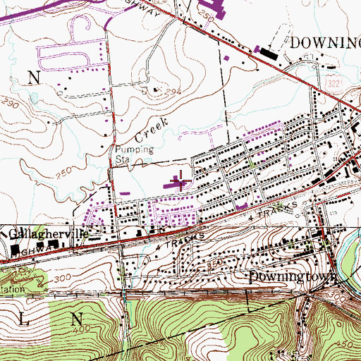 Topographic Map of Beaver Creek Elementary School, PA