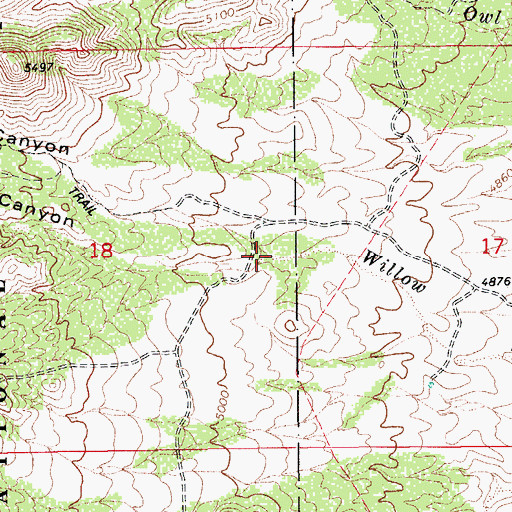 Topographic Map of Sycamore Canyon, AZ