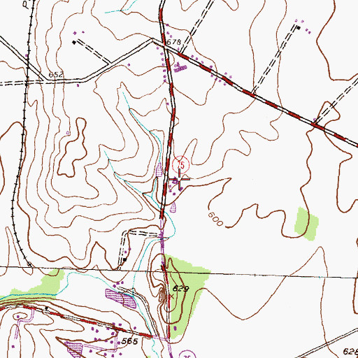 Topographic Map of Mountain View Elementary School, PA