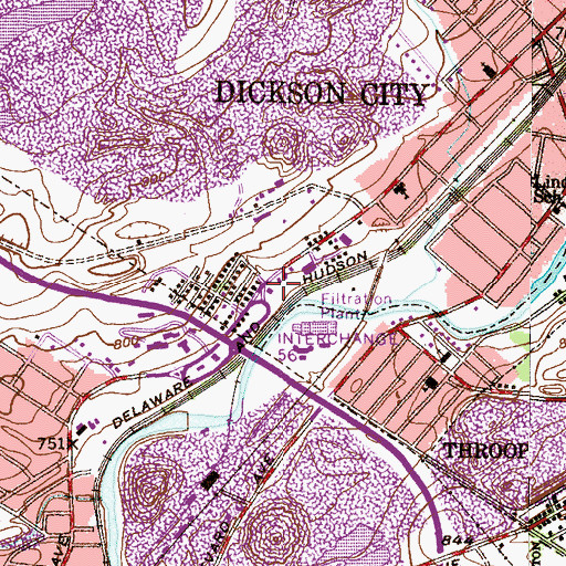 Topographic Map of Storrs Shaft, PA
