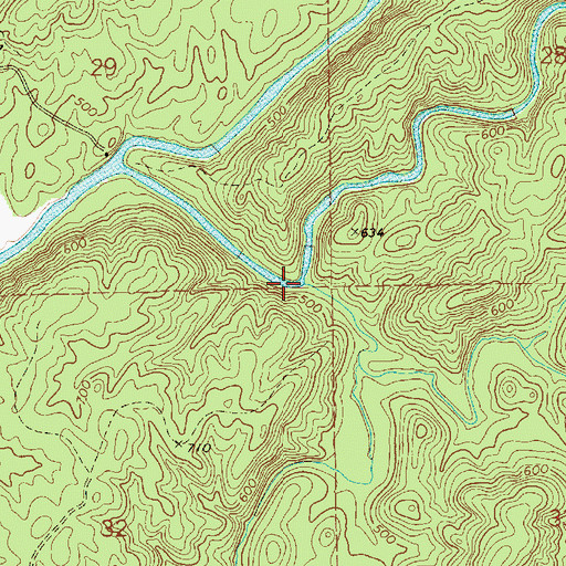 Topographic Map of Jacks Creek, AL