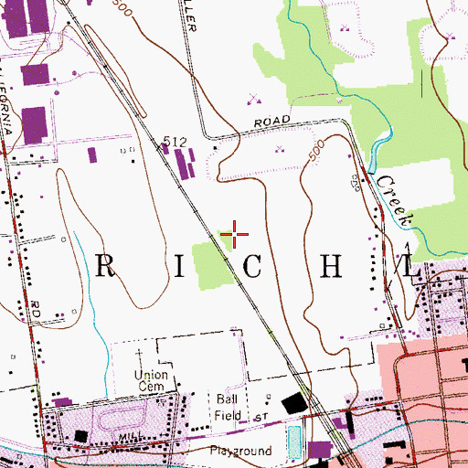 Topographic Map of Quakertown Memorial Park, PA