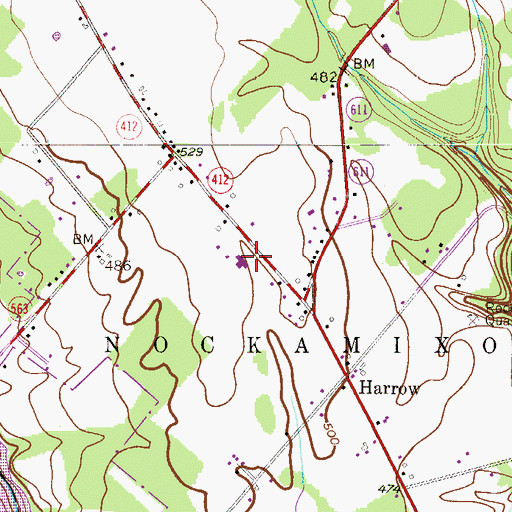 Topographic Map of Saint John the Baptist Catholic School, PA