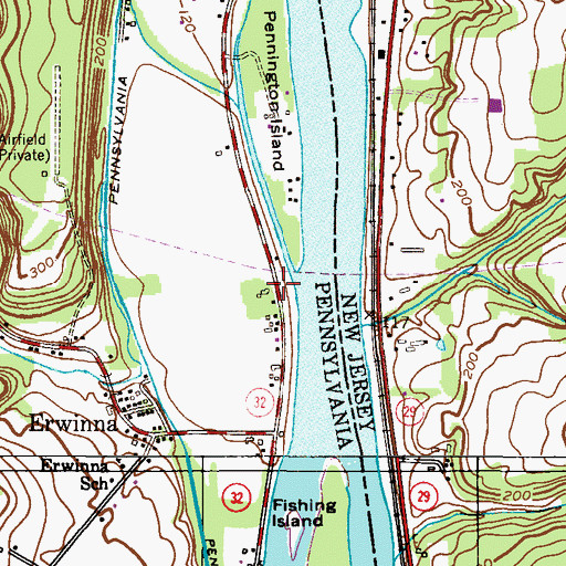 Topographic Map of Stover House, PA