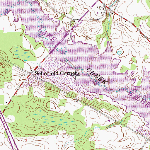 Topographic Map of Marina Boat Launch, PA