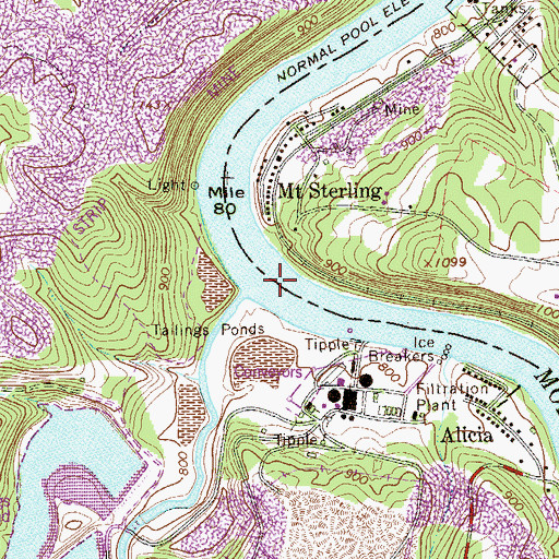 Topographic Map of Ross Ferry, PA