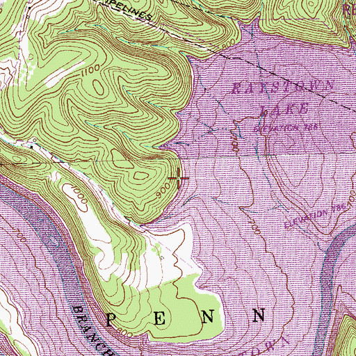 Topographic Map of Upper Corners, PA