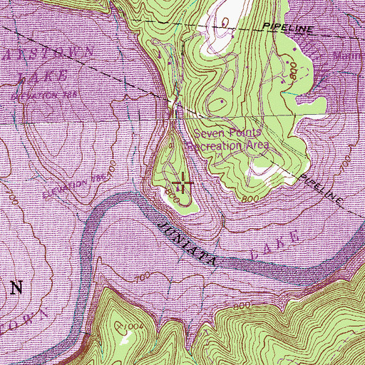 Topographic Map of Point Campground, PA