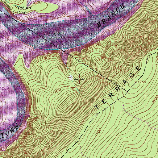 Topographic Map of Camp Myler, PA
