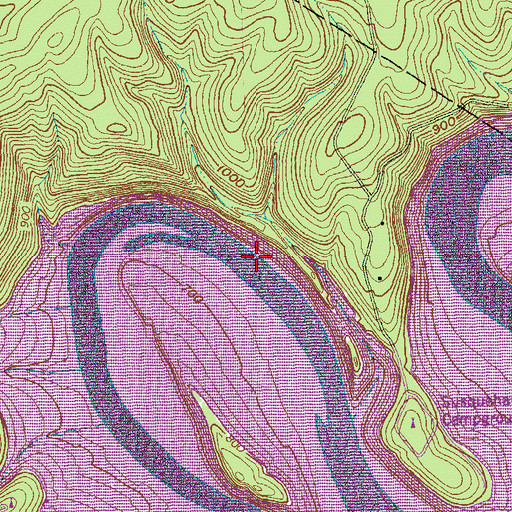 Topographic Map of Sheep Rock Trail, PA