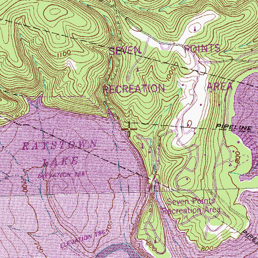 Topographic Map of Valley Campground, PA
