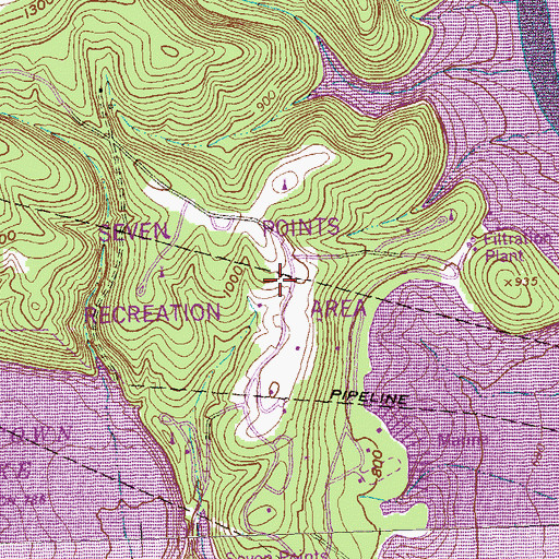 Topographic Map of Ridge Campground, PA