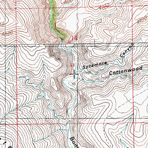 Topographic Map of Sycamore Canyon, AZ