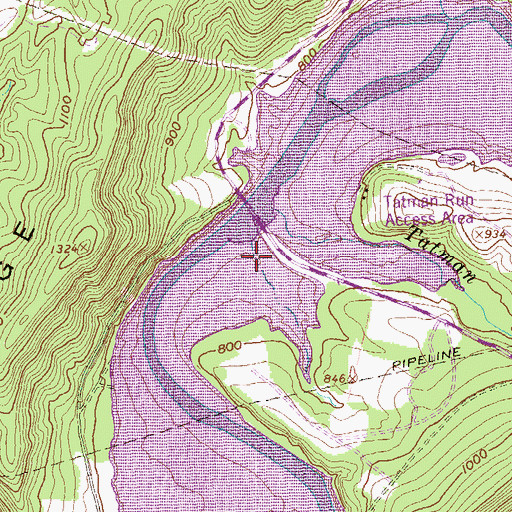 Topographic Map of YMCA Camp, PA