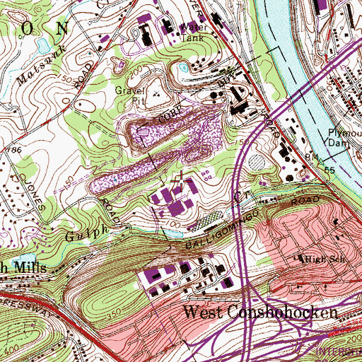 Topographic Map of Union Hill Industrial Park, PA