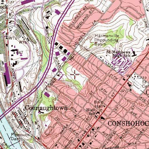Topographic Map of Sutcliff Park, PA
