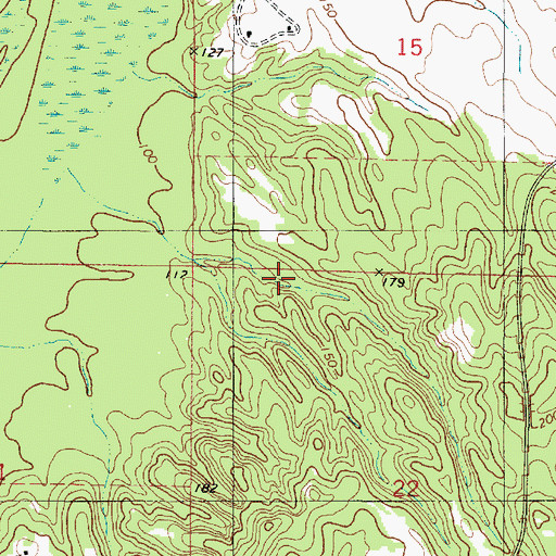Topographic Map of Jackson Chapel, AL