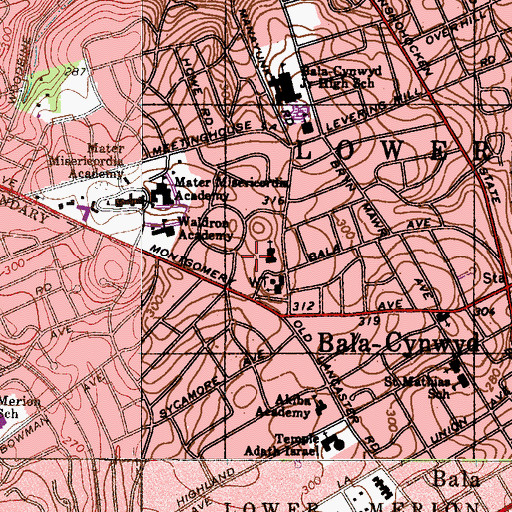 Topographic Map of Buter Museum of Wedgwood, PA