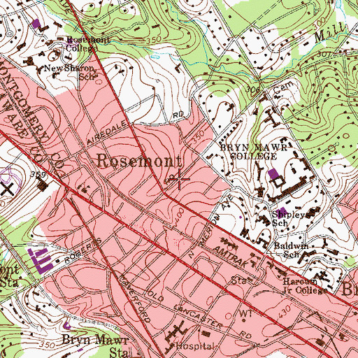 Topographic Map of Mermont Plaza, PA