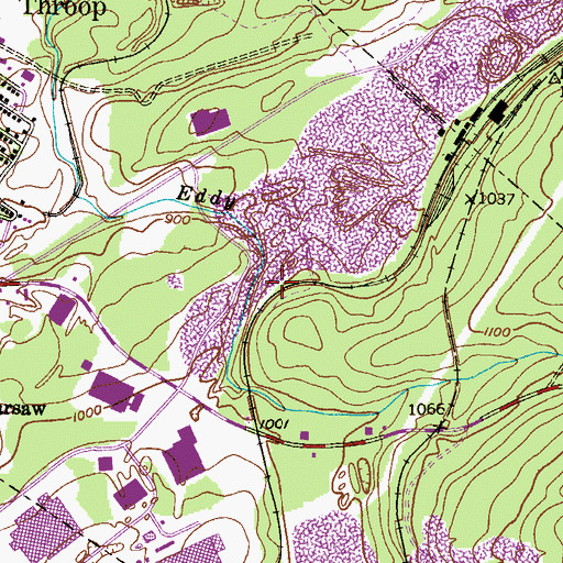 Topographic Map of Birds Eye Mine, PA