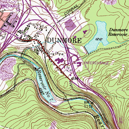 Topographic Map of Sport Hill, PA