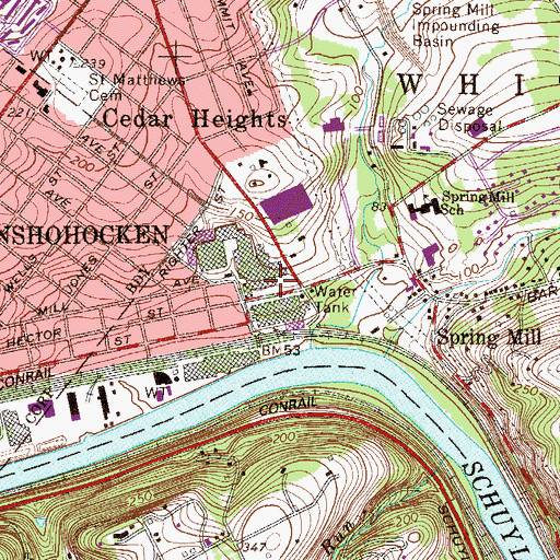 Topographic Map of Lee Park, PA