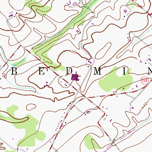 Topographic Map of Bedminster Elementary School, PA