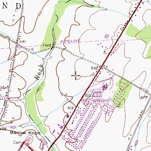 Topographic Map of Gettysburg Area High School, PA