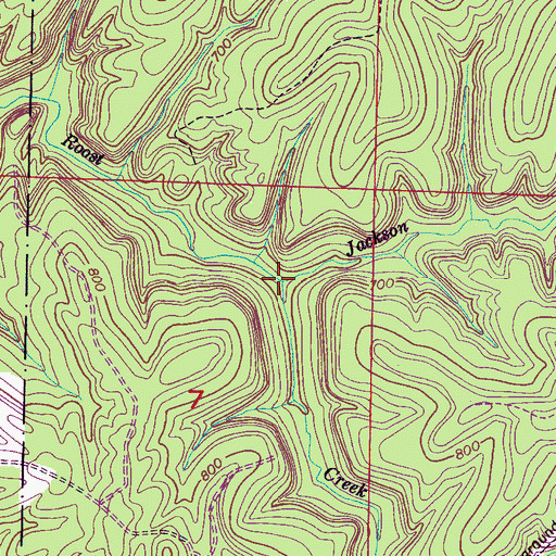 Topographic Map of Jackson Creek, AL