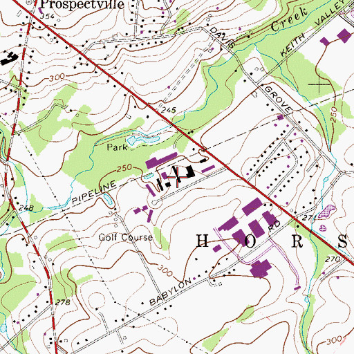 Topographic Map of Horsham Valley Industrial Park, PA