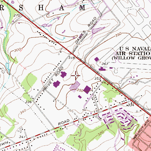 Topographic Map of Horsham Ridge Industrial Center, PA