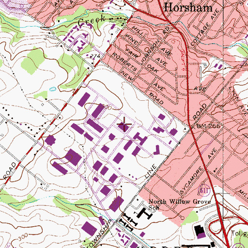 Topographic Map of Prudential Business Campus, PA