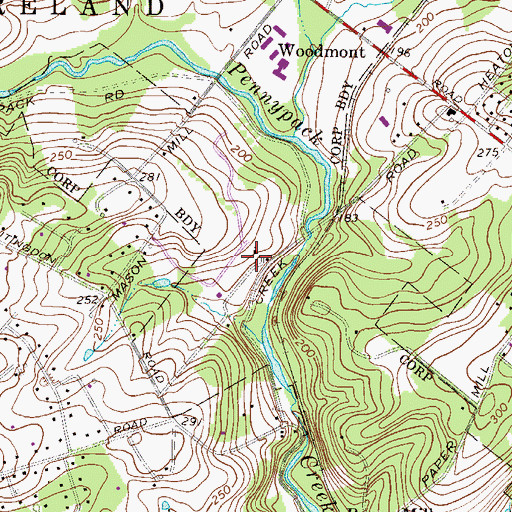 Topographic Map of Chapel of the Lords New Church, PA