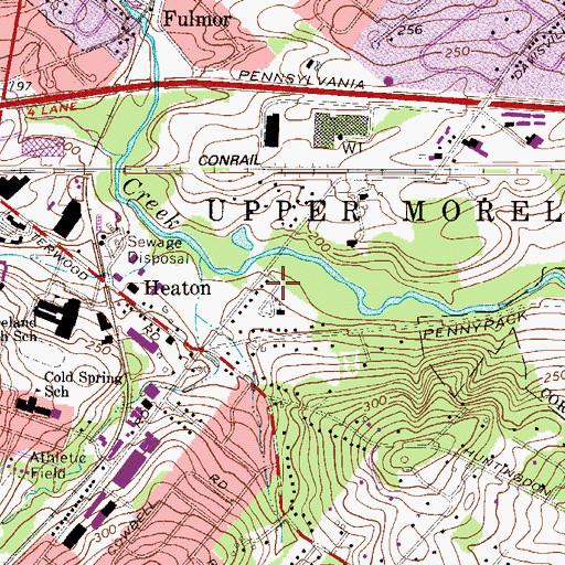 Topographic Map of Willow Grove Day Camp, PA