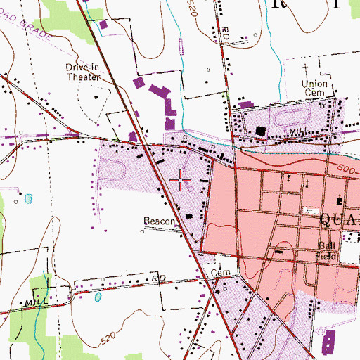 Topographic Map of Green Tree Estates, PA