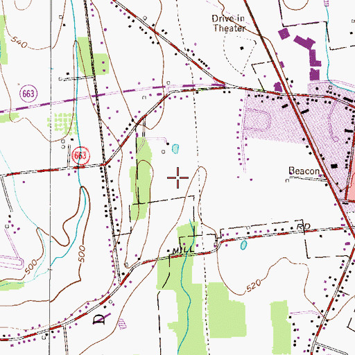 Topographic Map of Cedar Grove Estates, PA
