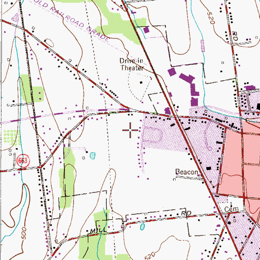 Topographic Map of Green Acres, PA
