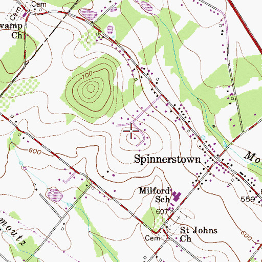Topographic Map of Gateway Greens, PA