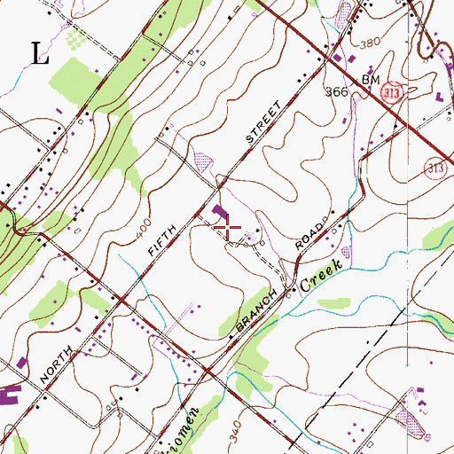 Topographic Map of Cedar View Estates, PA