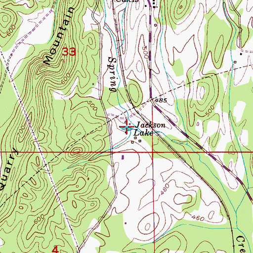 Topographic Map of Jackson Lake, AL