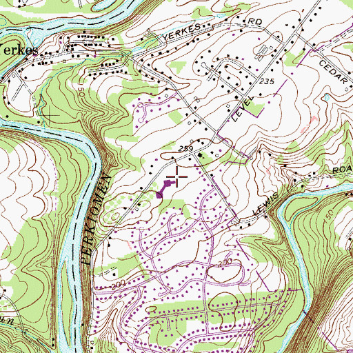 Topographic Map of Arrowhead Elementary School, PA