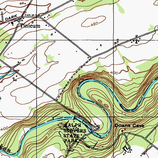 Topographic Map of High Rocks State Park, PA