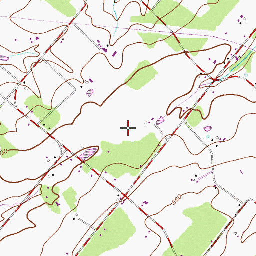 Topographic Map of Nesbes Estates, PA
