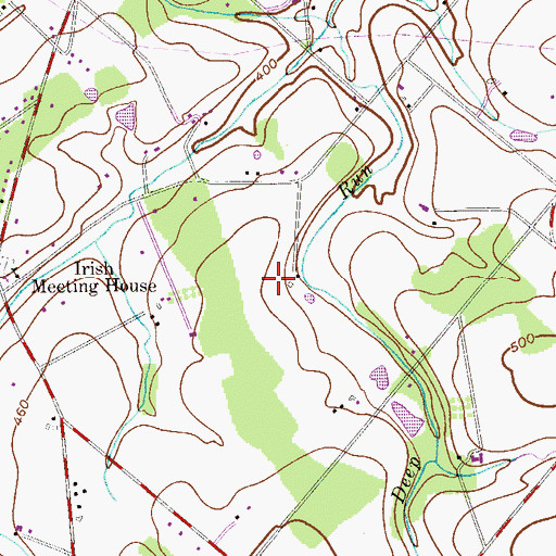 Topographic Map of Blueberry, PA