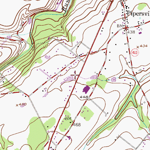 Topographic Map of Talley Estates, PA