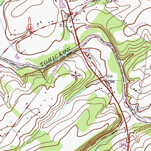 Topographic Map of Spruce Hill Acres, PA