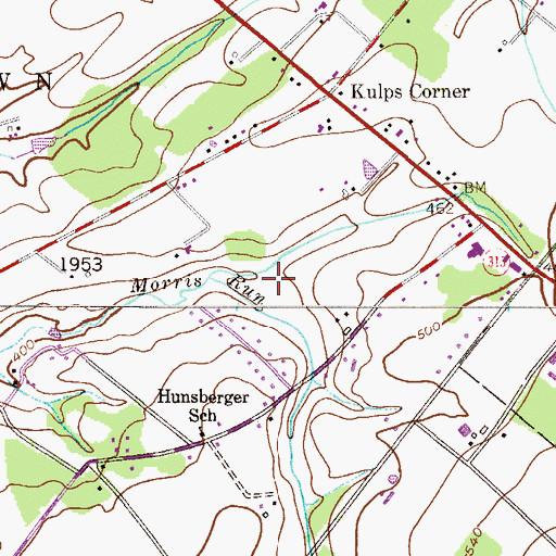 Topographic Map of Clearview Estates, PA