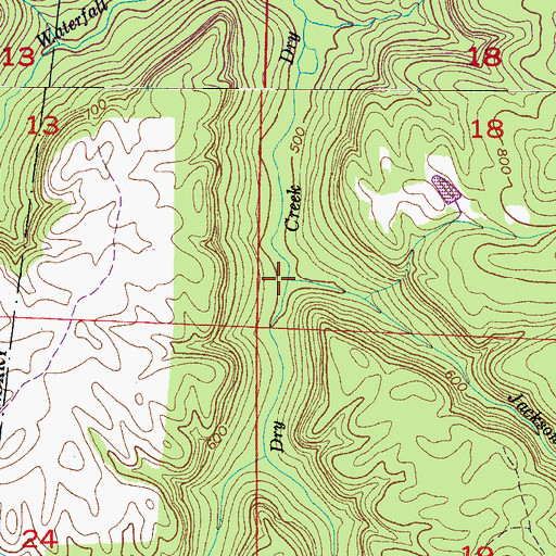 Topographic Map of Jackson Mill Creek, AL