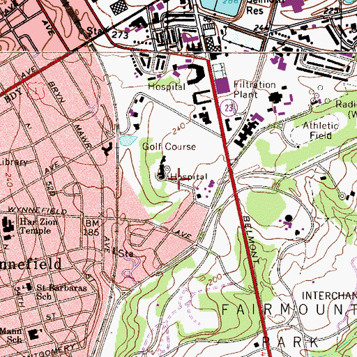 Topographic Map of Christ Church, PA