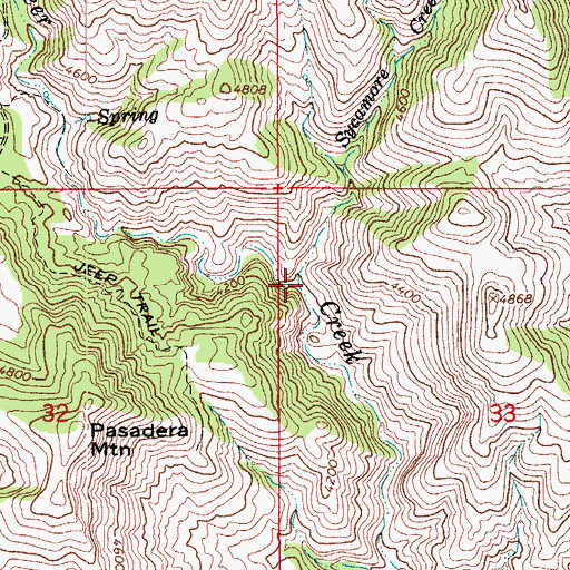 Topographic Map of Sycamore Creek, AZ